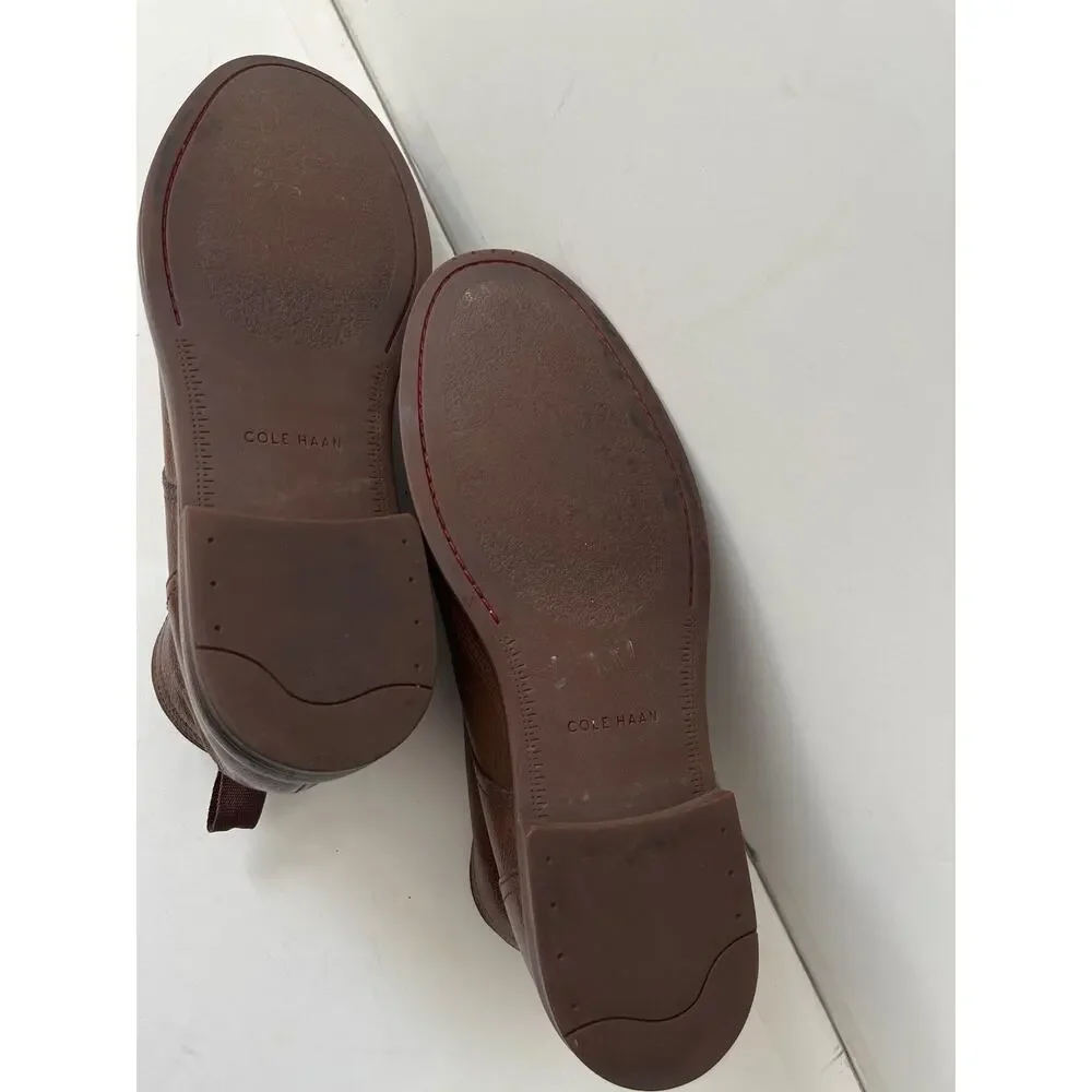 Cole Haan Boots Mens Size 11.5 Brown Leather Chukka Lace Up Ankle Casual Lined